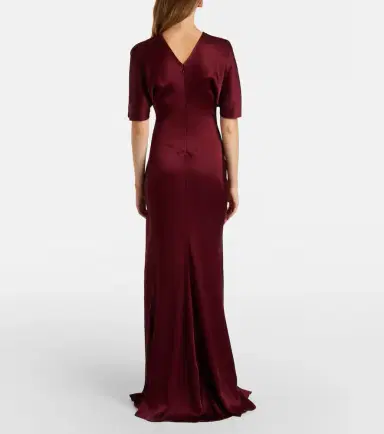 Victoria Beckham Isabella gathered satin gown | Thumbnail 3