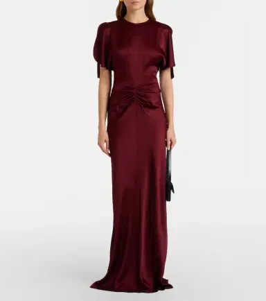 Victoria Beckham Isabella gathered satin gown | Thumbnail 5