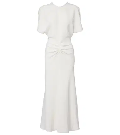 Victoria Beckham Bela gathered cady midi dress | Thumbnail 1