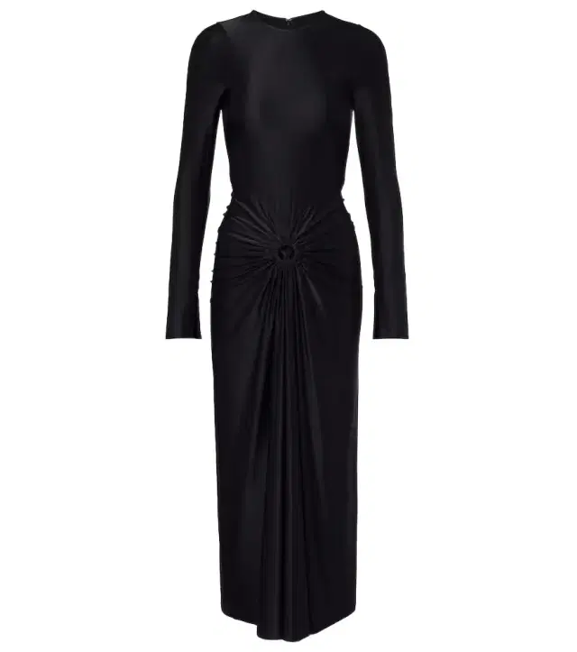 Victoria Beckham Frances gathered jersey midi dress