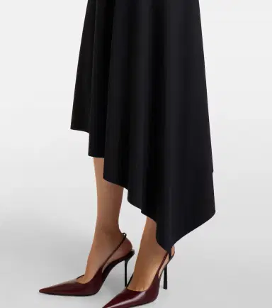 Victoria Beckham Draped jersey wrap dress | Thumbnail 4 Victoria Beckham Draped jersey wrap dress | Thumbnail 4