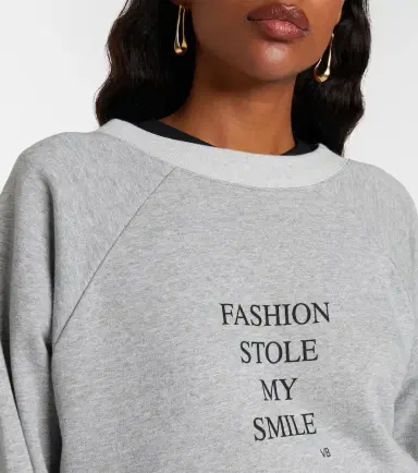Victoria Beckham Printed cotton-blend jersey sweatshirt | Thumbnail 2