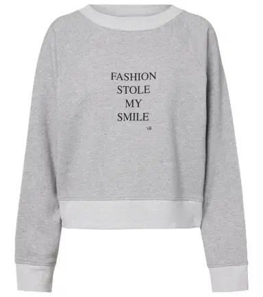 Victoria Beckham Printed cotton-blend jersey sweatshirt | Thumbnail 1