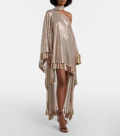 Taller Marmo Trebbia asymmetric sequined mesh kaftan | Thumbnail 3 Taller Marmo Trebbia asymmetric sequined mesh kaftan | Thumbnail 3