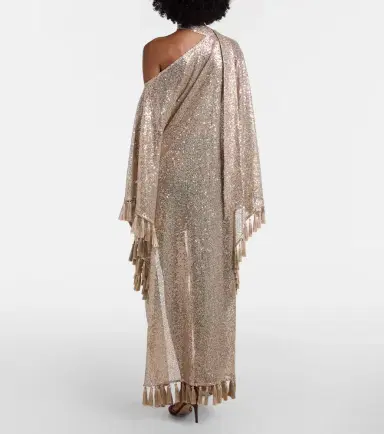 Taller Marmo Trebbia asymmetric sequined mesh kaftan | Thumbnail 4 Taller Marmo Trebbia asymmetric sequined mesh kaftan | Thumbnail 4