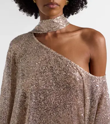 Taller Marmo Trebbia asymmetric sequined mesh kaftan | Thumbnail 5 Taller Marmo Trebbia asymmetric sequined mesh kaftan | Thumbnail 5
