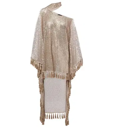 Taller Marmo Trebbia asymmetric sequined mesh kaftan | Thumbnail 1 Taller Marmo Trebbia asymmetric sequined mesh kaftan | Thumbnail 1