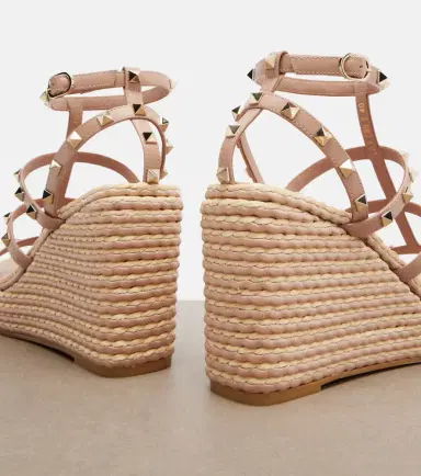 Valentino Garavani Rockstud leather wedge sandals | Thumbnail 2 Valentino Garavani Rockstud leather wedge sandals | Thumbnail 2