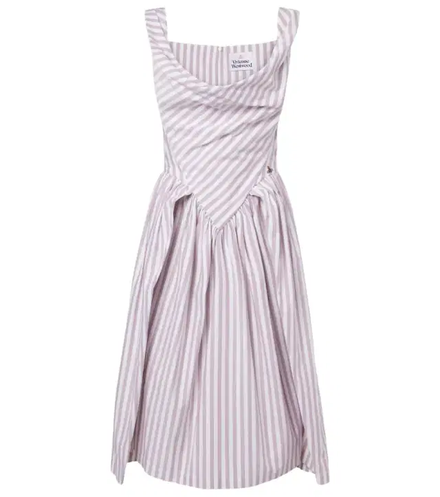 Vivienne Westwood Sunday striped cotton midi dress