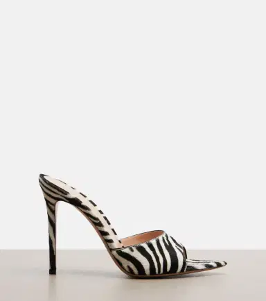 Gianvito Rossi Elle zebra-print calf hair mules | Thumbnail 3