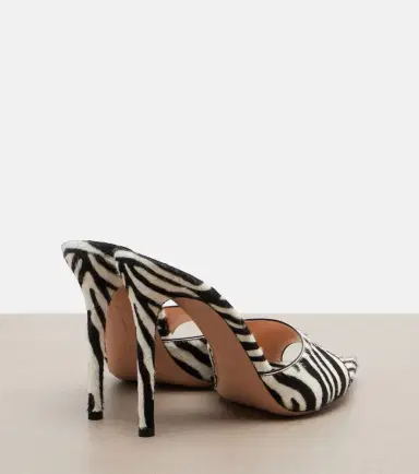 Gianvito Rossi Elle zebra-print calf hair mules | Thumbnail 4