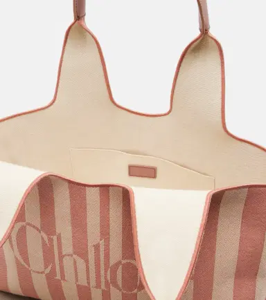 Chloé Chloé Chloé Stripy Large logo canvas tote bag | Thumbnail 3 Chloé Chloé Chloé Stripy Large logo canvas tote bag | Thumbnail 3