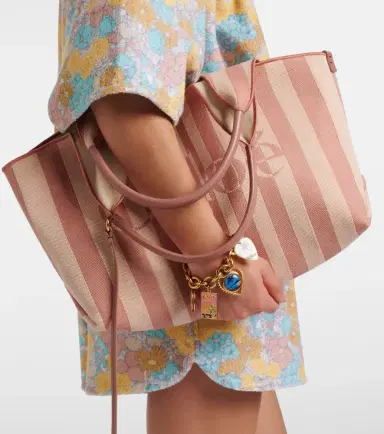 Chloé Chloé Chloé Stripy Large logo canvas tote bag | Thumbnail 6 Chloé Chloé Chloé Stripy Large logo canvas tote bag | Thumbnail 6