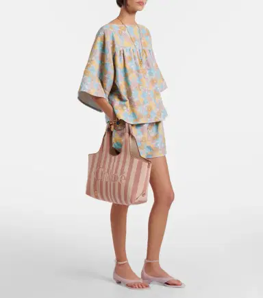 Chloé Chloé Chloé Stripy Large logo canvas tote bag | Thumbnail 7 Chloé Chloé Chloé Stripy Large logo canvas tote bag | Thumbnail 7