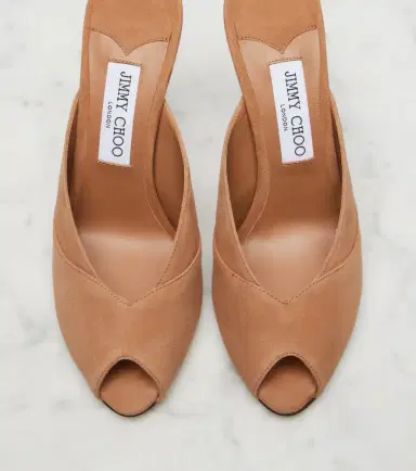 Jimmy Choo Brigitte suede peep-toe mules | Thumbnail 2