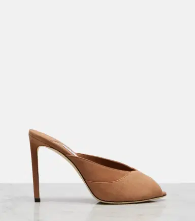 Jimmy Choo Brigitte suede peep-toe mules | Thumbnail 4