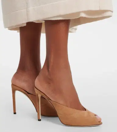 Jimmy Choo Brigitte suede peep-toe mules | Thumbnail 6