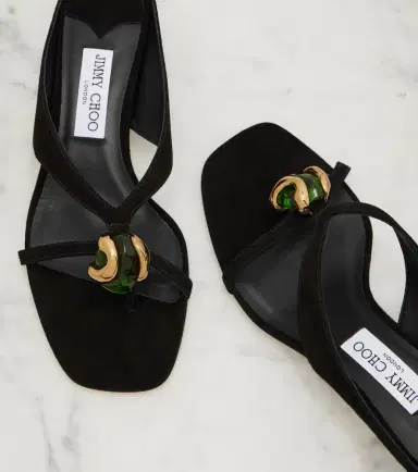 Jimmy Choo Emeri Stone suede thong sandals | Thumbnail 2