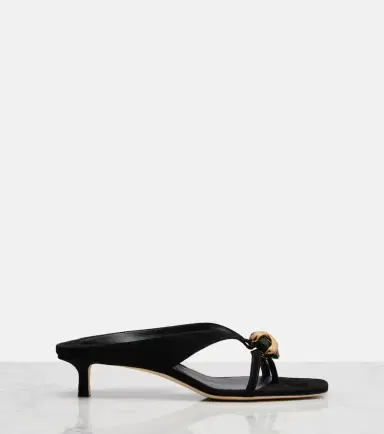 Jimmy Choo Emeri Stone suede thong sandals | Thumbnail 3