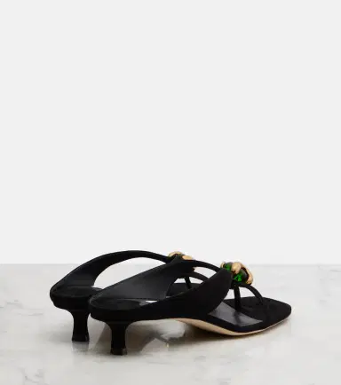 Jimmy Choo Emeri Stone suede thong sandals | Thumbnail 4