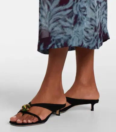 Jimmy Choo Emeri Stone suede thong sandals | Thumbnail 6