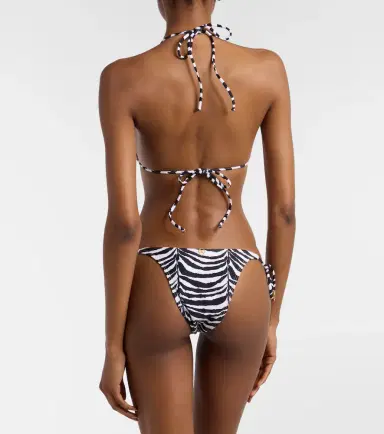 ViX Paula Hermanny Tri zebra-print bikini top | Thumbnail 2