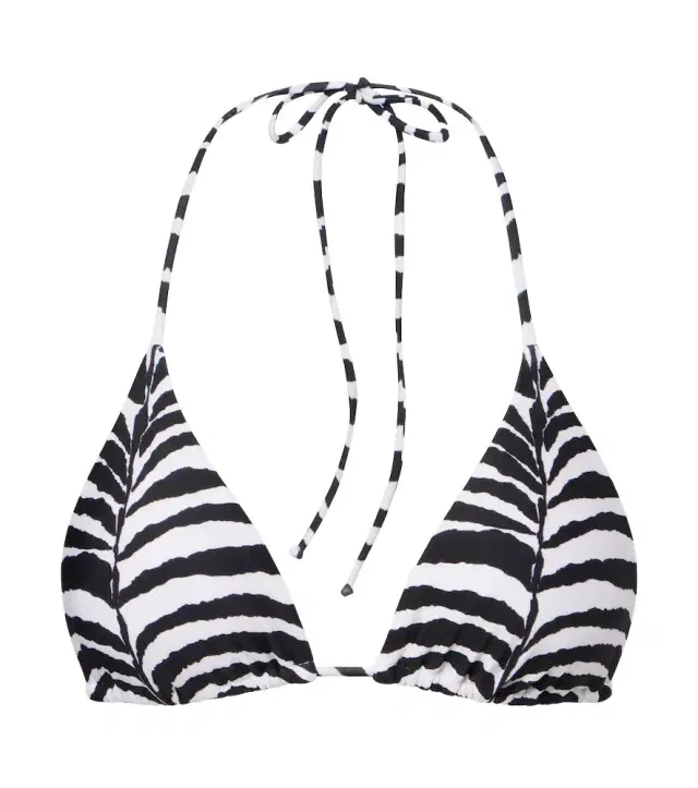 ViX Paula Hermanny Tri zebra-print bikini top