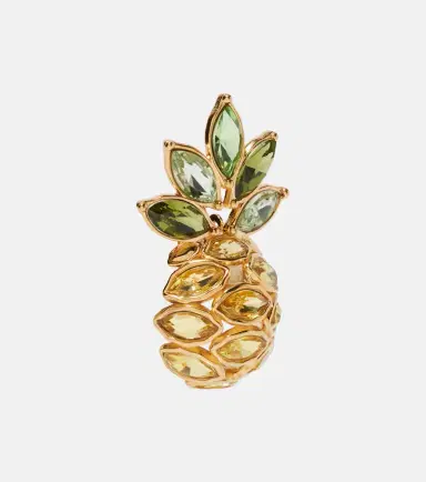 Oscar de la Renta Pineapple embellished earrings | Thumbnail 2 Oscar de la Renta Pineapple embellished earrings | Thumbnail 2