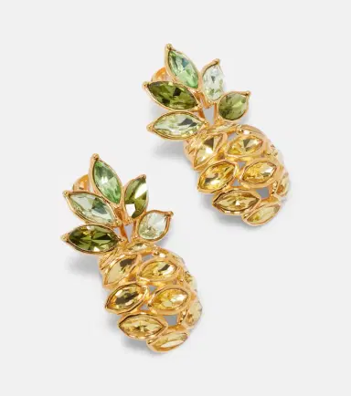 Oscar de la Renta Pineapple embellished earrings | Thumbnail 4 Oscar de la Renta Pineapple embellished earrings | Thumbnail 4