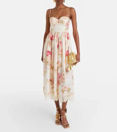Zimmermann Roselight floral linen bustier dress | Thumbnail 2 Zimmermann Roselight floral linen bustier dress | Thumbnail 2
