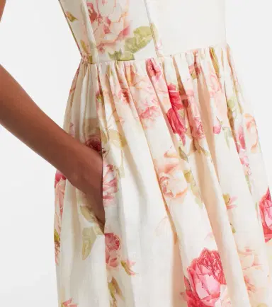 Zimmermann Roselight floral linen bustier dress | Thumbnail 3 Zimmermann Roselight floral linen bustier dress | Thumbnail 3