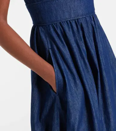 Zimmermann Mahon broderie anglaise denim midi dress | Thumbnail 3