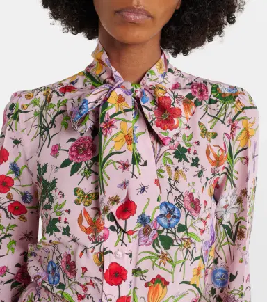 Gucci Flora silk shirt dress | Thumbnail 5 Gucci Flora silk shirt dress | Thumbnail 5