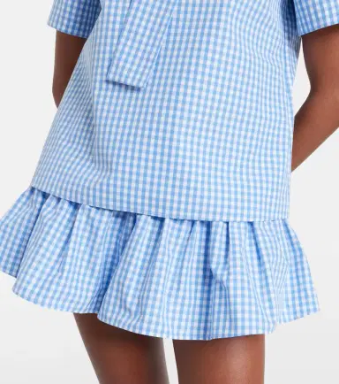 SHUSHU/TONG Bow-detail gingham cotton top | Thumbnail 5