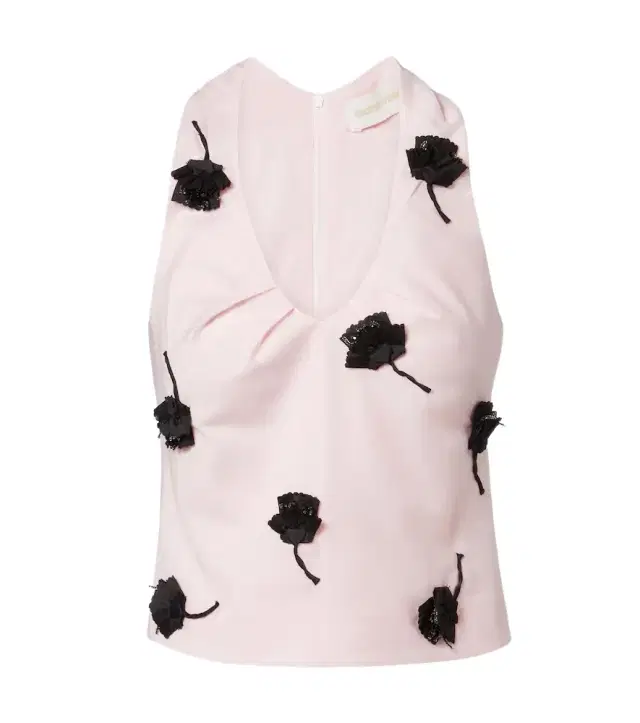 Shushu/Tong Floral-appliqué top