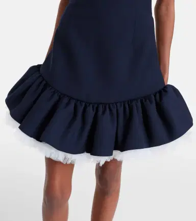 Shushu/Tong Bow-detail ruffled wool minidress | Thumbnail 3 Shushu/Tong Bow-detail ruffled wool minidress | Thumbnail 3