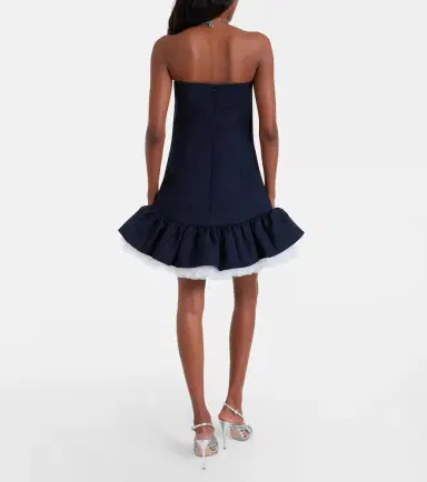 Shushu/Tong Bow-detail ruffled wool minidress | Thumbnail 4 Shushu/Tong Bow-detail ruffled wool minidress | Thumbnail 4