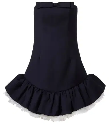 Shushu/Tong Bow-detail ruffled wool minidress | Thumbnail 1 Shushu/Tong Bow-detail ruffled wool minidress | Thumbnail 1