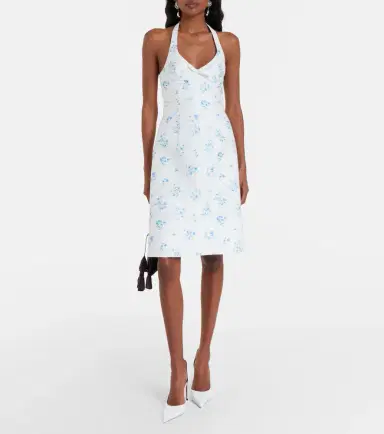 SHUSHU/TONG Floral halterneck cotton minidress | Thumbnail 6 SHUSHU/TONG Floral halterneck cotton minidress | Thumbnail 6