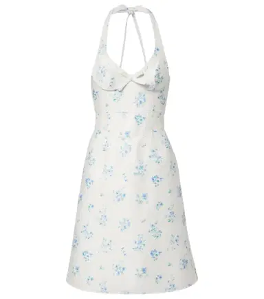 SHUSHU/TONG Floral halterneck cotton minidress | Thumbnail 1 SHUSHU/TONG Floral halterneck cotton minidress | Thumbnail 1