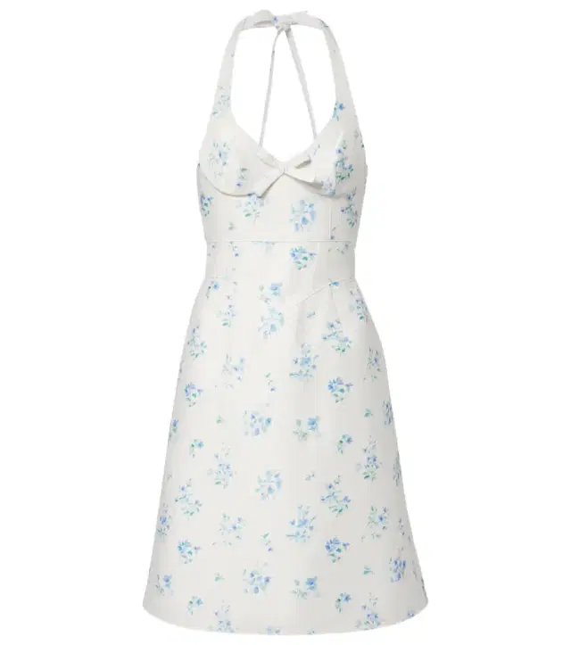 Shushu/Tong Floral halterneck cotton minidress