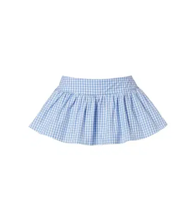SHUSHU/TONG Gathered gingham cotton skort | Thumbnail 1
