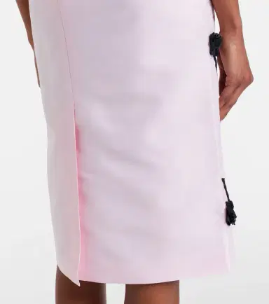 SHUSHU/TONG Floral-appliqué pencil skirt | Thumbnail 3