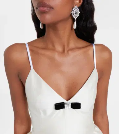 Shushu/Tong ace-trimmed wool and silk minidress | Thumbnail 2 Shushu/Tong ace-trimmed wool and silk minidress | Thumbnail 2