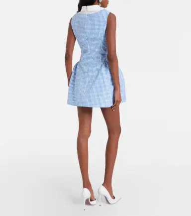 SHUSHU/TONG Gingham cotton minidress | Thumbnail 3 SHUSHU/TONG Gingham cotton minidress | Thumbnail 3