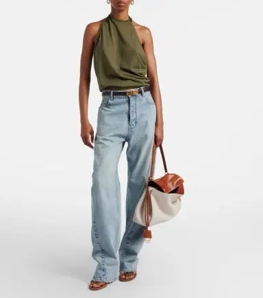 Balenciaga Draped cotton-blend top | Thumbnail 2