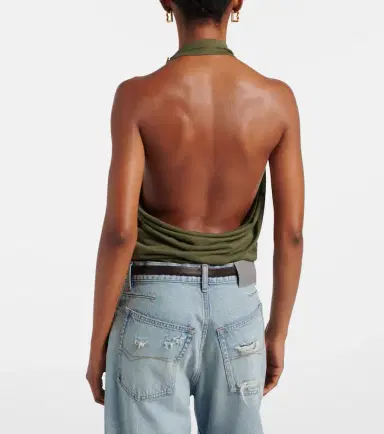 Balenciaga Draped cotton-blend top | Thumbnail 4