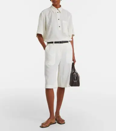TOTEME Semi-sheer Bermuda shorts | Thumbnail 2