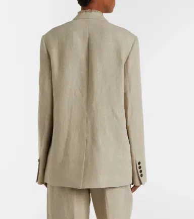 TOTEME Frayed linen blazer | Thumbnail 4