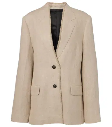 TOTEME Frayed linen blazer | Thumbnail 1